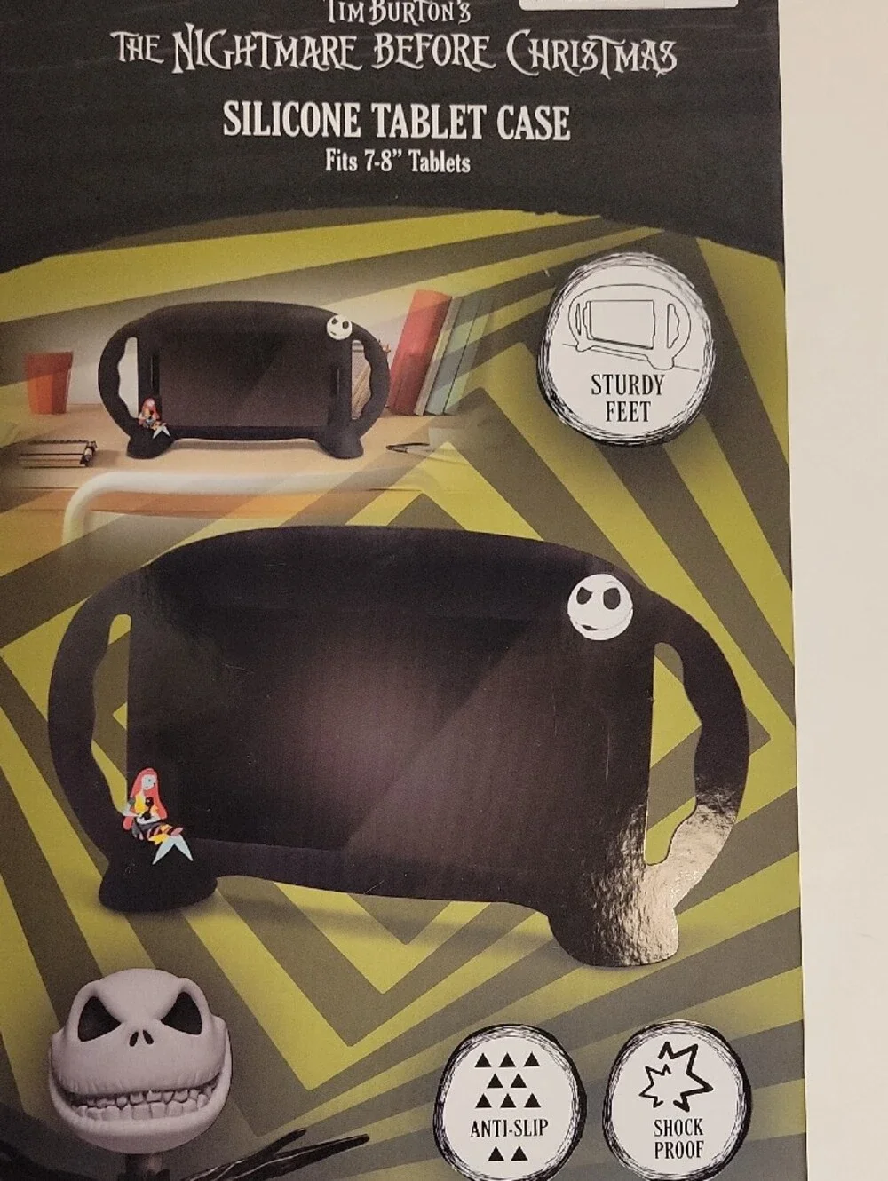 Disney The Nightmare Before Christmas Black Tablet Handle Case, Fits 7-8